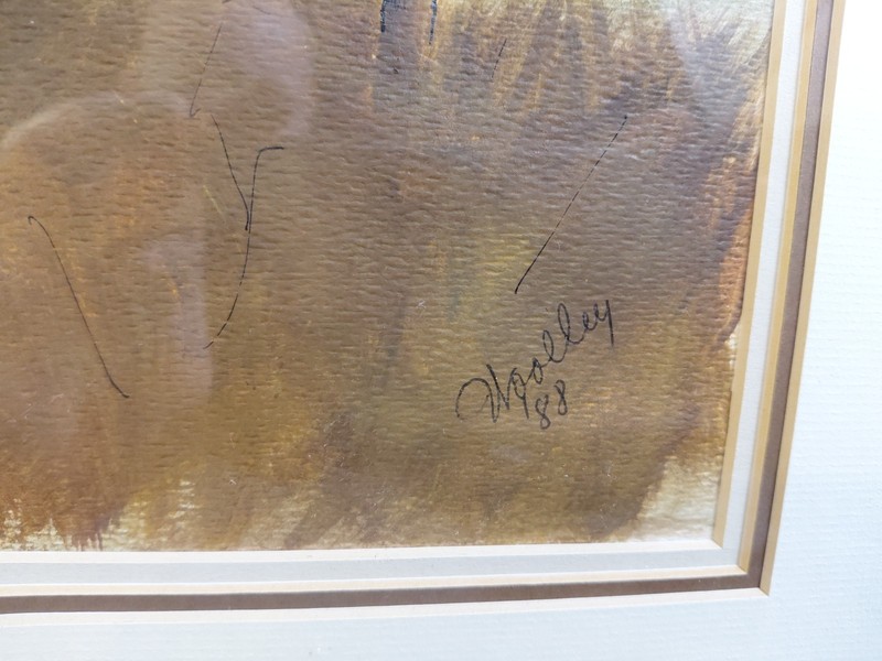 Woolley (1983) Native-Inspired Watercolor 30×25 Frame Gary R. Lucy Gallery gallery