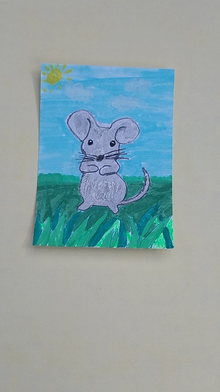Mouse Rat Hand Painted Art Painting Home Decor 3.5x2.5 Whimsical Animals gallery