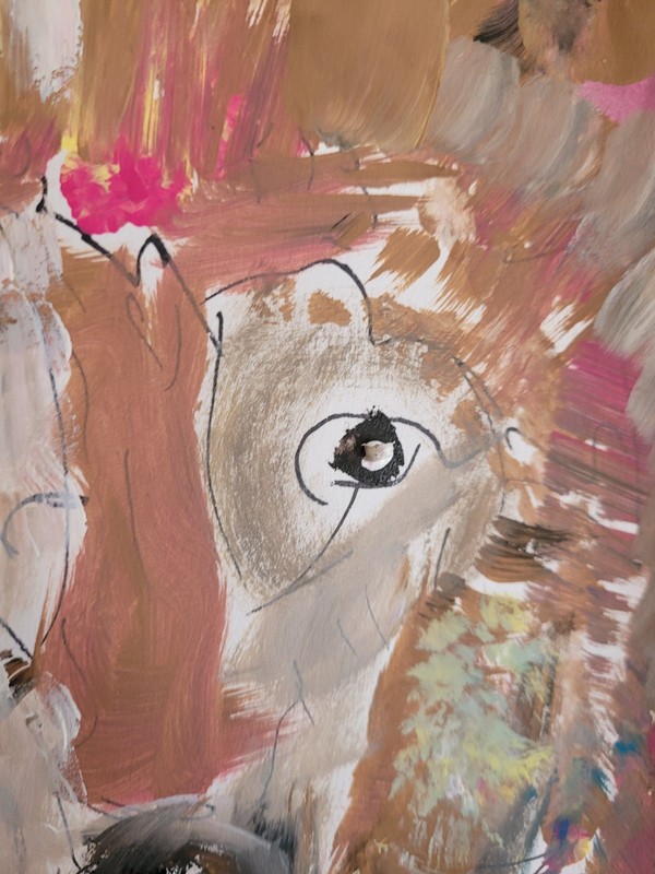 Colorful Neo Expressionist Original Wall Art, Wolf #3 gallery