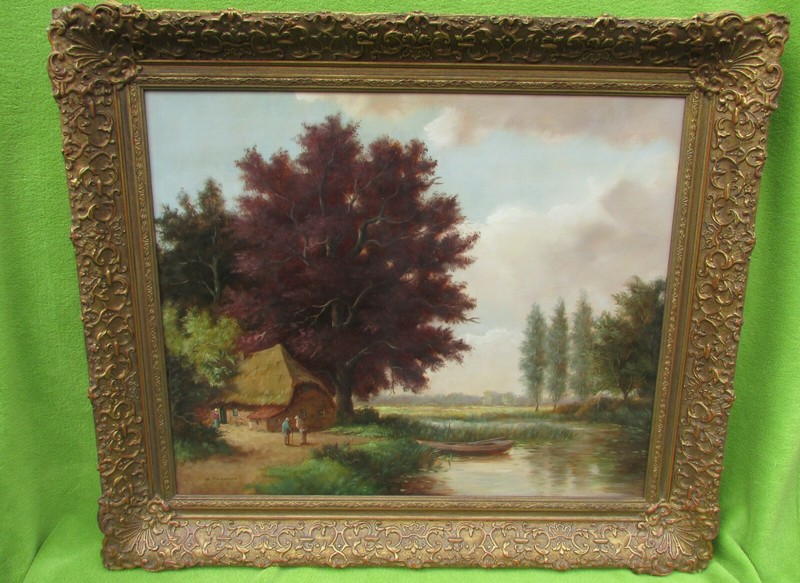 Painting oil on canvas «Autumn Day» signed Willem Poldermann