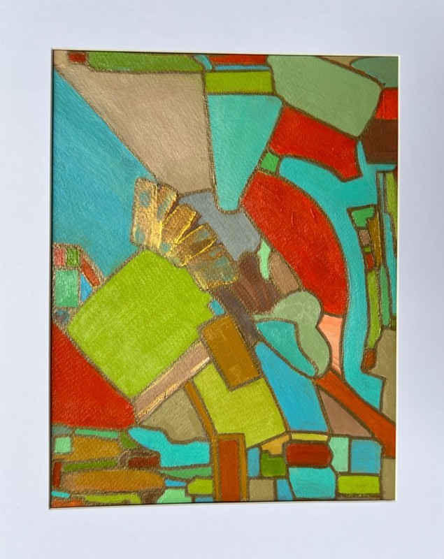 Painting Original Abstract Art Matted 11x14 Colorful Modern Acrylic Jimarieart gallery
