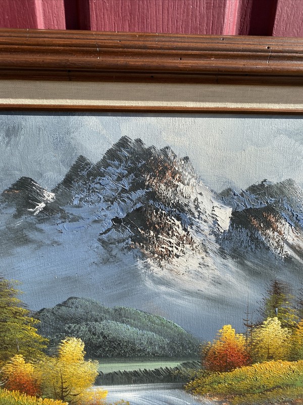 Mountain Landscape - Oil Painting signed Bond - 30 Oct 1985 gallery