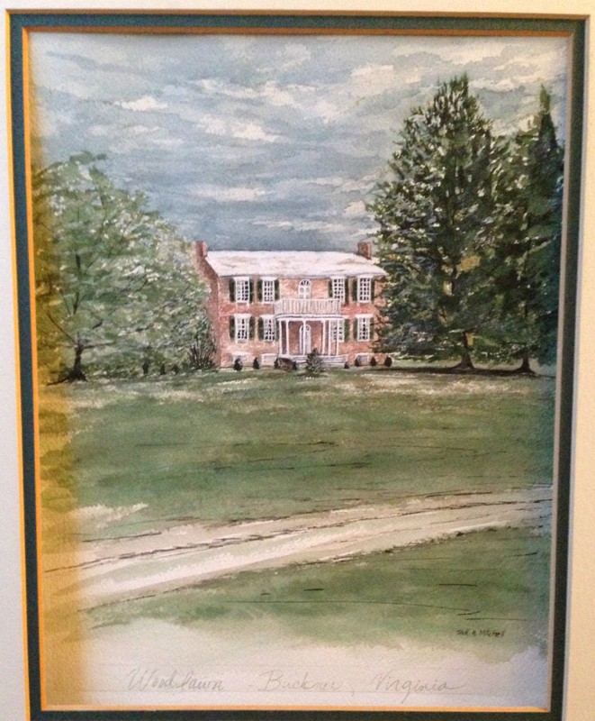 WOODLAWN PLANTATION WATERCOLOR PAINTING by JACK A. MITCHELL, BUCKNER, LOUISA, VA gallery