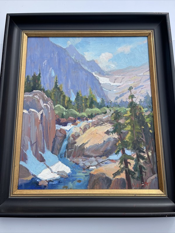 MAMMOTH Impressionism Painting Listed Landscape California Silvio Silvestri 24”