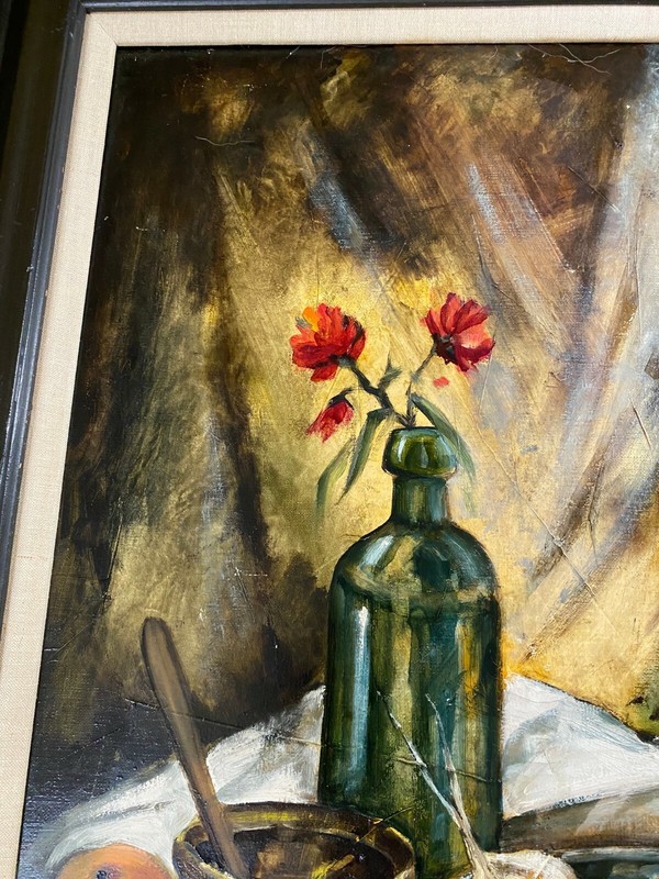 Large G Cesare "Still Life Scene" Oil Painting - Signed And Framed gallery