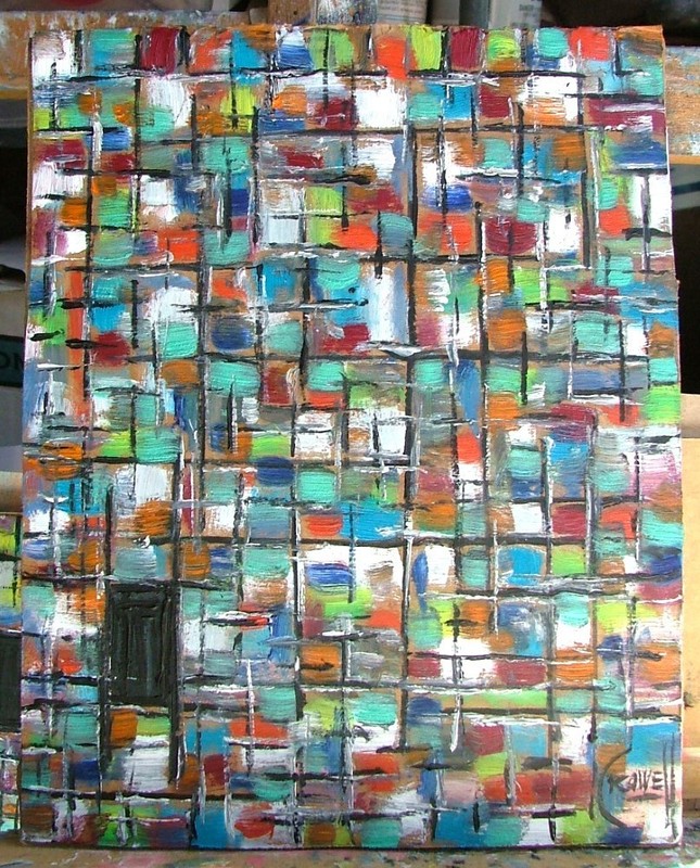 I Remember You abstract oil painting 8×10 new card Panel original by Crowell