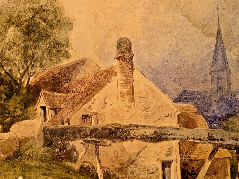 Listed English Artist John Constable (1776-1837) Signed Watercolor Painting gallery