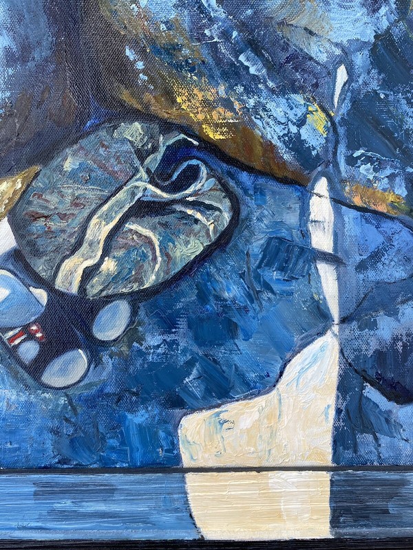 Musician Players Orchestra Original Oil Painting Jazz Figurative Modernism Art gallery