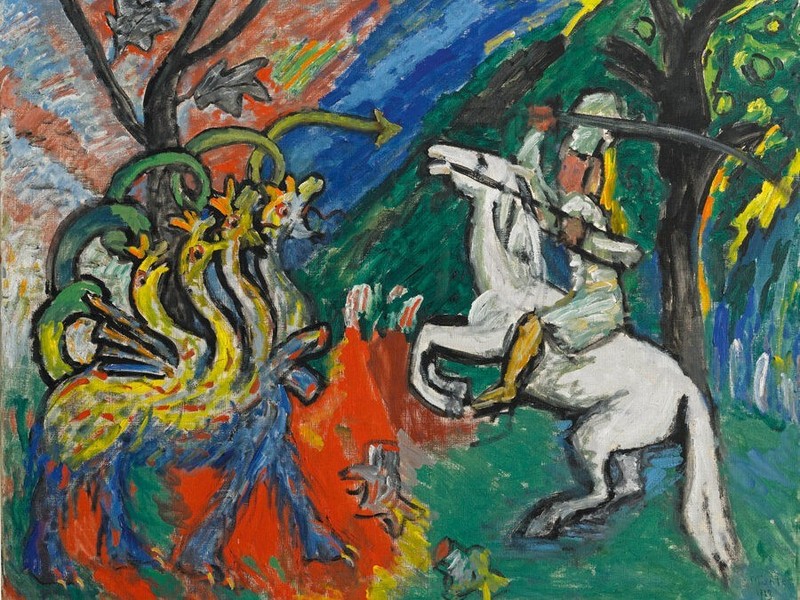 Gabriele Münter Signed Oil Painting on Canvas 16×24 in Expressionism ..