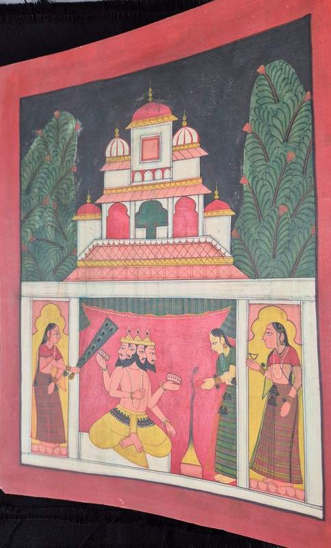 VINTAGE ANTIQUE FINE WORK HANDMADE PAINTING. gallery