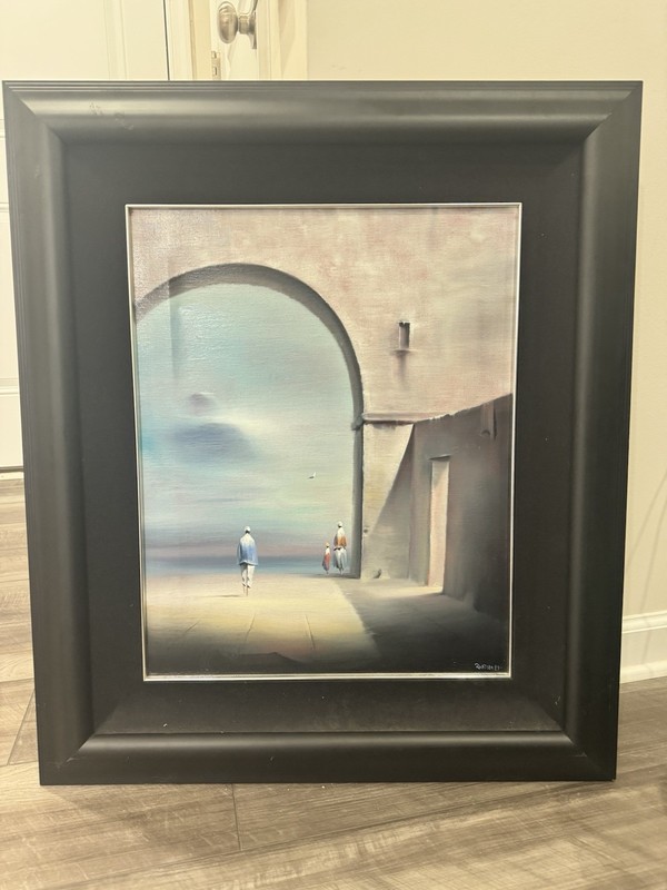 Robert Watson Original Oil Painting Signed RWATSON 1983 Surrealist Large Framed
