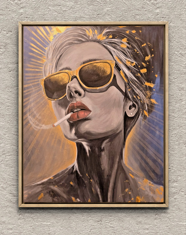 ORIGINAL Painting- «Smoke Show No.1″- 24″ X 30» Contemporary, Modern, Surrealism