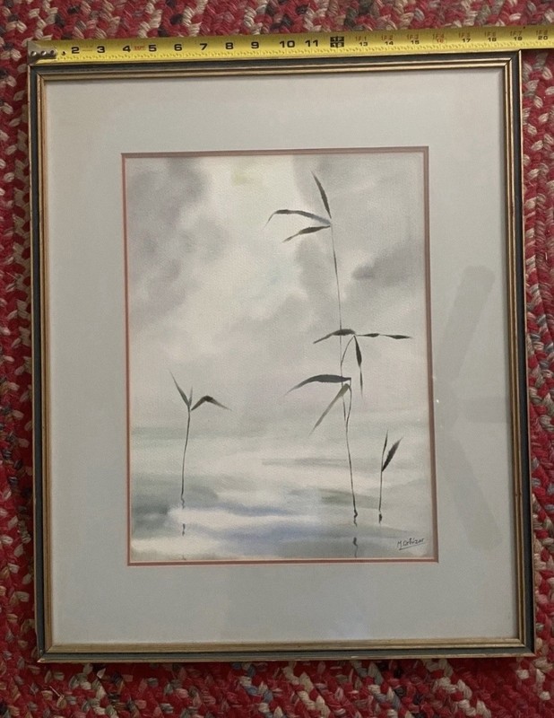 Mariano Ortuzar VTG Matted & Framed Watercolor Botanical Painting Chile 23”x19” gallery