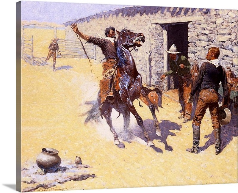 Canvas Wrap Giclee Art The Apache Charles Russell 16×20