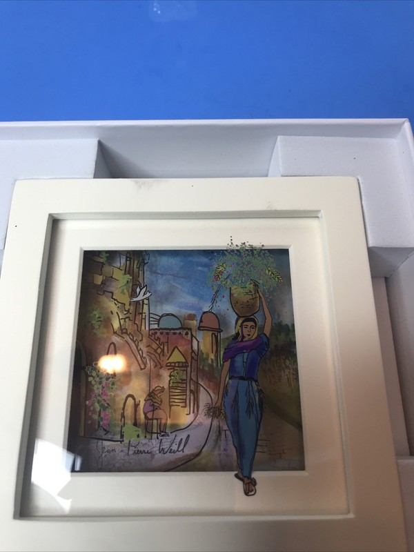 Mini Jean Pierre Weill «Ruth» Vitreography 3D Painting on Glass Bible theme