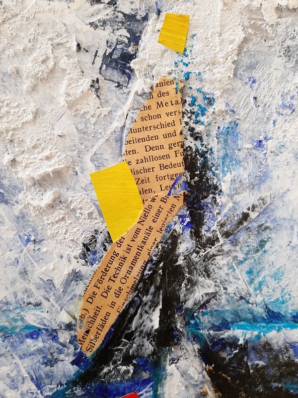 NISSAN ENGEL (1931-2016), Oil & Collage on Board, Abstract, Signed gallery