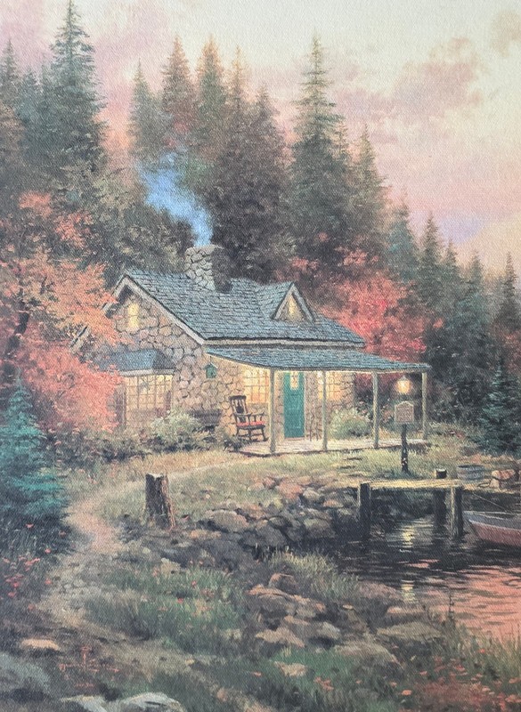 Thomas Kinkade The End of a Perfect Day 16x20 Oil on Canvas gallery