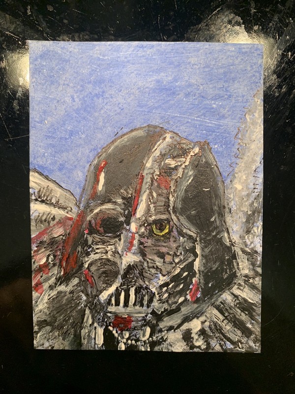 Darth Vader Sketch Card ACEO STAR WARS Painting Handmade Original Art Signed gallery