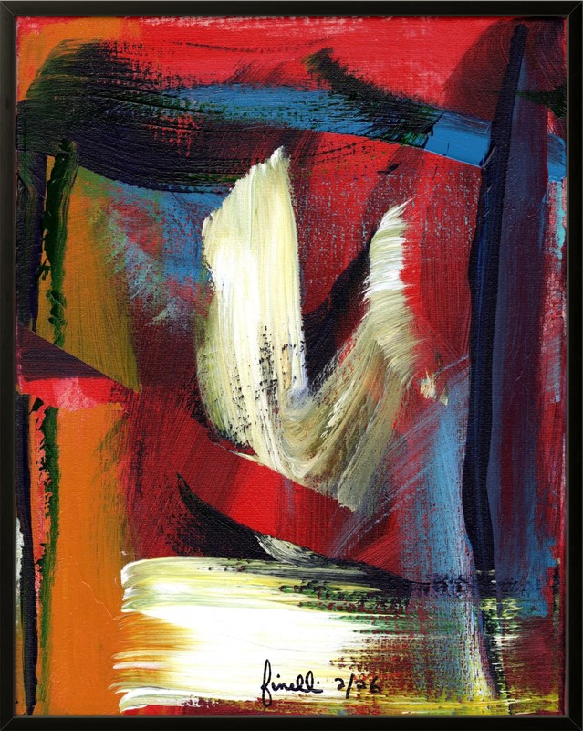 FINELLI ORIGINAL Acryllic Painting High Art Modern Collectible 11×14 COA G8K