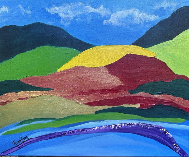 Echoes of Creation’ New Painting Original Acrylic Art On Canvas Signed 16×20