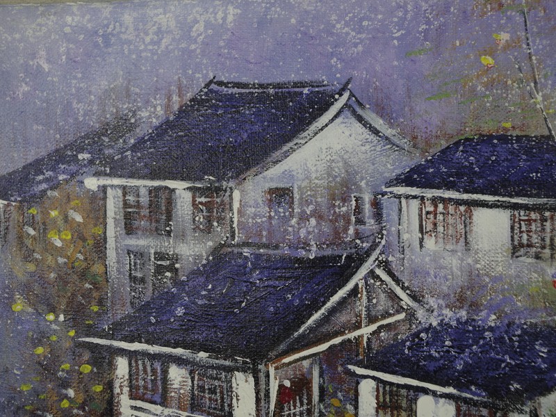 Single-piece Work Original Oil Painting Canvas Singed Customized House 36*40cm gallery