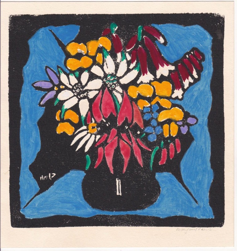 Australian Wildflower Painting Flower Margaret Preston Art Deco still life