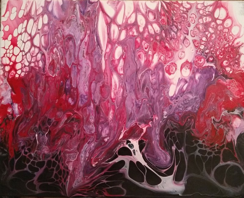 ABSTRACT ART "CATTLE-DRIVE ATTRITION"; ACRYLIC ON CANVAS by Artist JASON LESSANS gallery