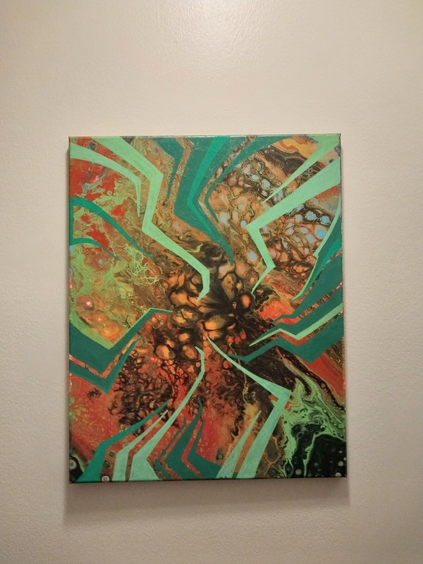 Abstract Jungle Painting - 16 X 20 Inches On Canvas - Original gallery