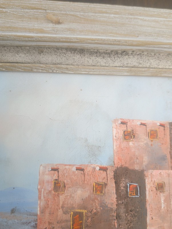 Original Oil Painting In Need Of Restoration From Mexico gallery