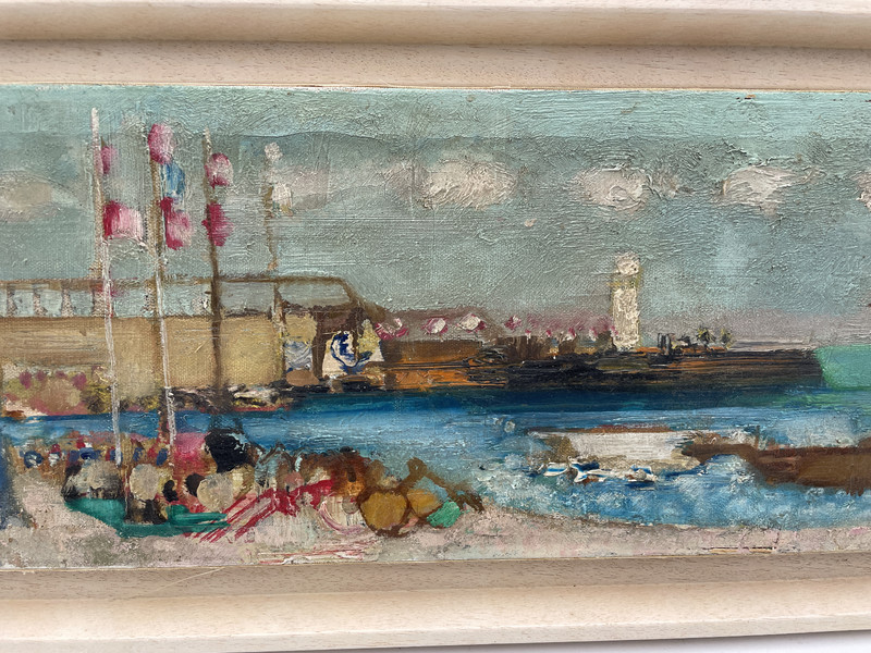 French Impressionism - Animated Beach Boat Seascape - Oil Canvas gallery