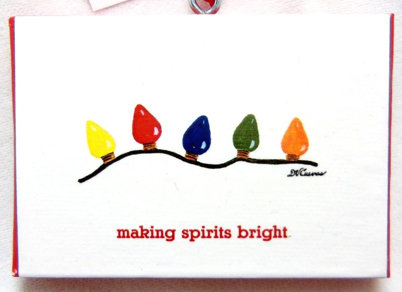 Danilo Cuevas Mini Printed Canvas Picture Ornament Holiday Lights Spirits Bright