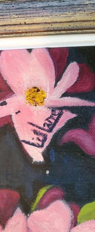 Hand Oil Painting On Canvas American Robin Nestled With Blooming Dogwood Flowers gallery