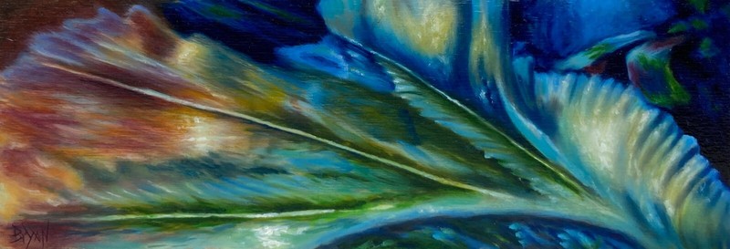Abstract, Landscape, Nature, Original Oil Painting by Bryan Steward 12″ x 4″
