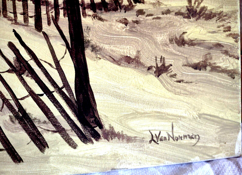 Original Acrylic on Canvas 16X20 Signed Dated Beach Sunset Dunes Fence Sand Sky gallery