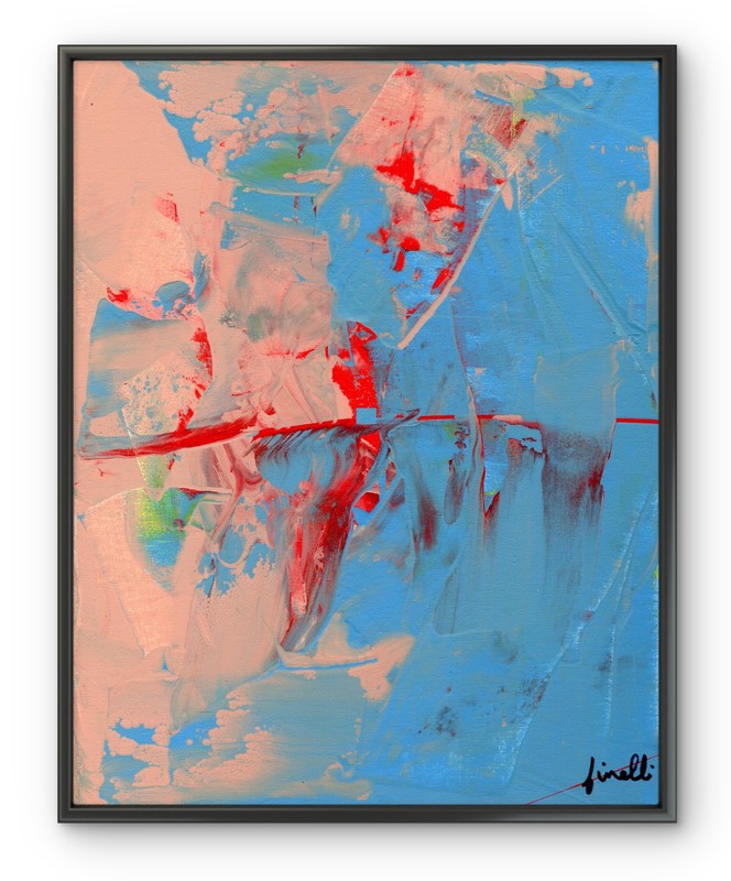 Bold Raw Colorful Urban Painting Contemporary Abstract Art Canvas 11×14 COA G22A