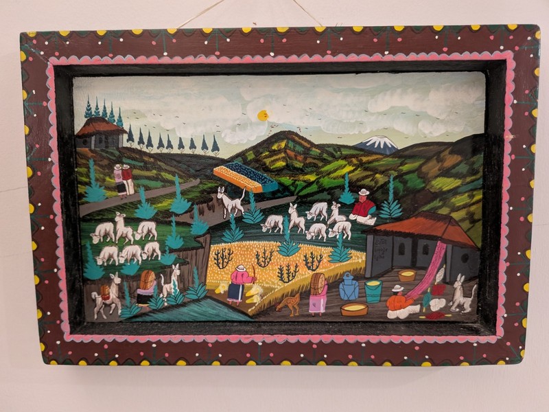 Vintage Ecuadorian Hand Crafted Tigua Folk Artwork
