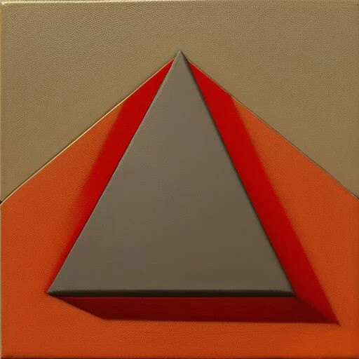 Medium Abstract Painting 2×2 ft. Post-Modernism Geometric Demrin OOAK NEW
