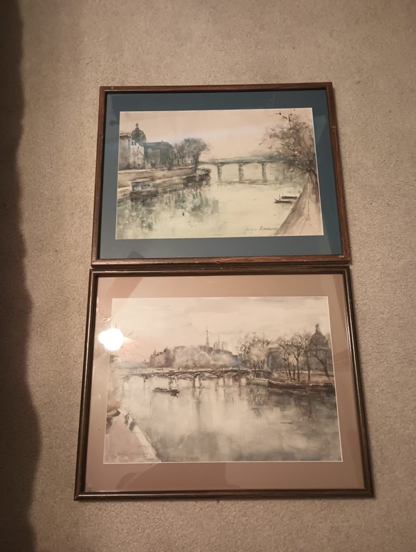 Georges Dominique Rouault Watercolors (2) in frames approximately 17″ x 20″.