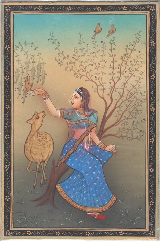Rajasthan Miniature Ragini Ragamala Art Indian Handmade Folk Ethnic Painting