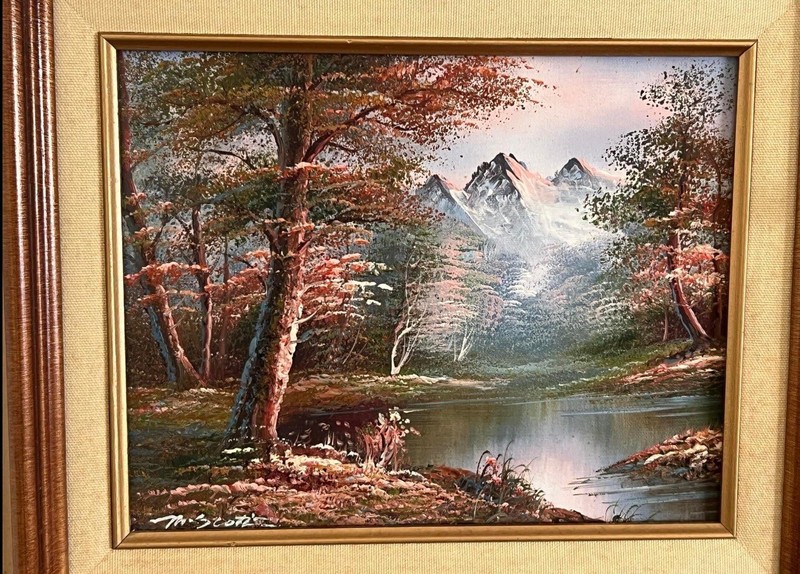 M . SCOTT . Vintage Oil on Canvas 3D Painting Beautiful Artwork painting gallery