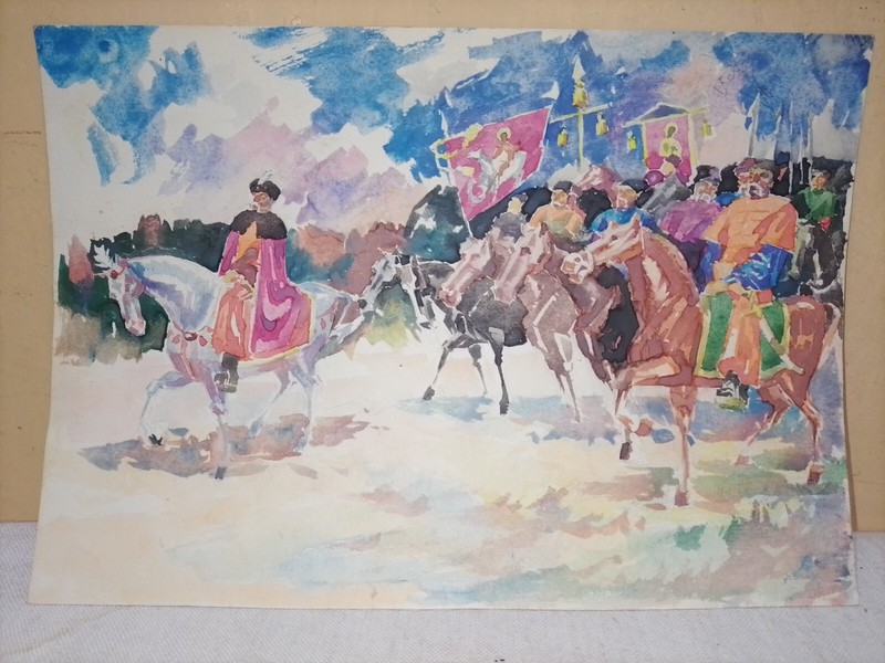 In the campaign, Cossack legend. The author is Knyshevskyi V.