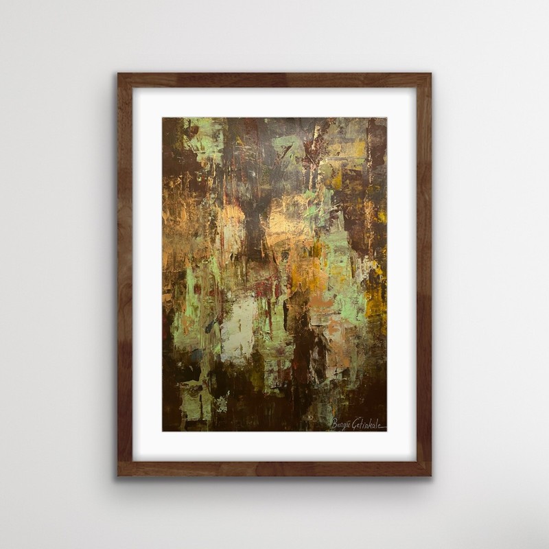 Lake View~ Original Modern Abstract Art. Mid Century Modern. 11 X 15 Inch