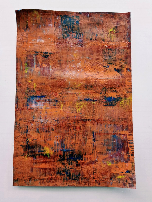 Original Abstract Painting, Modern Acrylic on Paper, 16×11, Signed OOAK