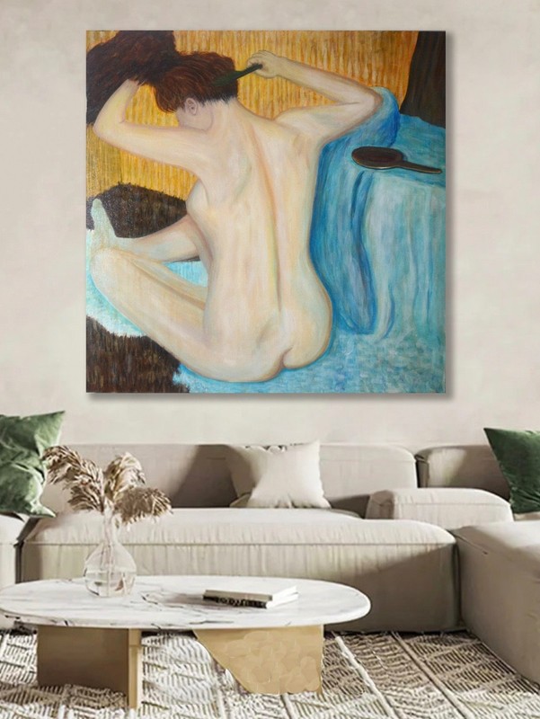 GALLERY-WRAPPED HAND-PAINTED PAINTING 36″X36″ ‘AFTER RENOIR’ by Steve Heriot