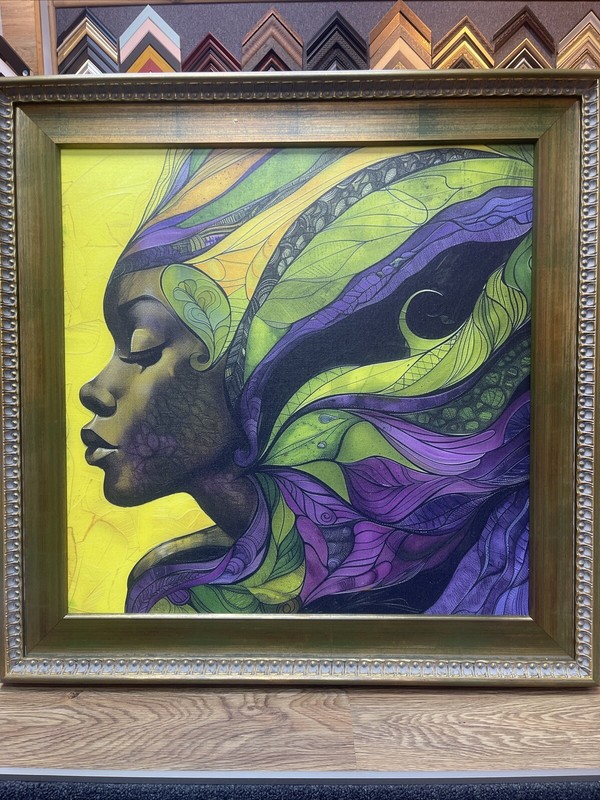Flourish Of Colors Framed 30X30 By Burhan Osman