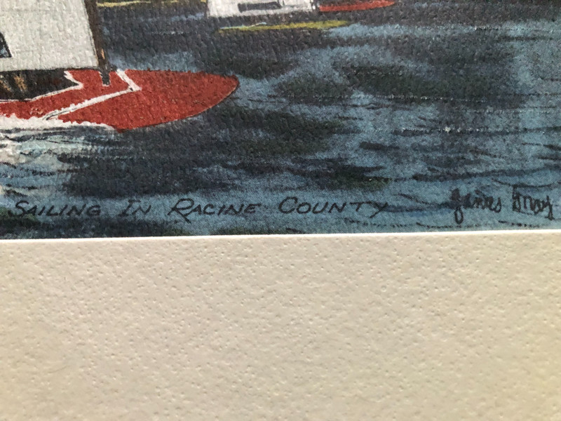 A Gray's Watercolor "Sailing In Racine County" (Wisconsin) 7 1/2 x 9 1/2 in. gallery