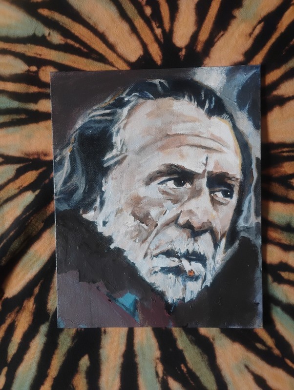 Charles Bukowski Painting-A-Day Original 1/1 Art 8 X 10″