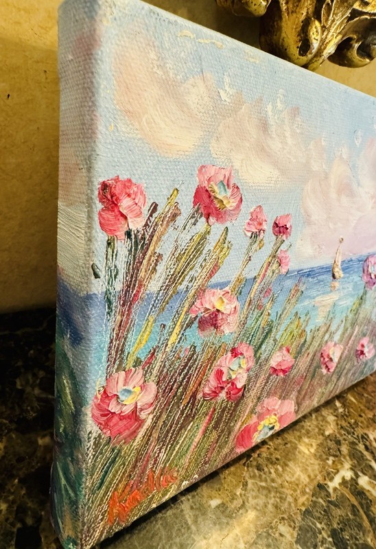 KADLIC Abstract Landscape Impasto Oil Painting Gallery Canvas Fine Art 6x8 gallery