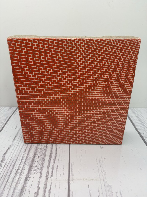 Sara Eichner Original Oil On Wood Geometric Art New York City Bricks 9 “ X 9 “