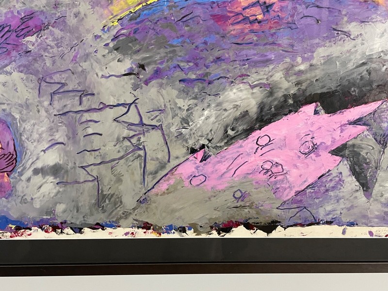 LOUISA CHASE PAINTING- NE0-EXPRESSIONIST-1982 SIGNED- 53"w-in MOMA/MET/WHITNEY gallery